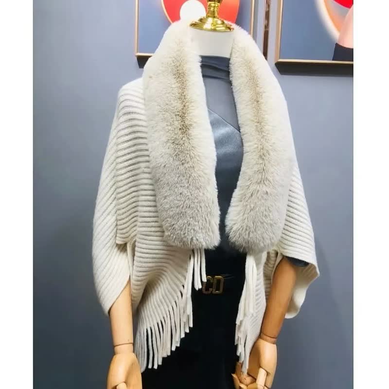 Amelin | Poncho tørklæde cardigan
