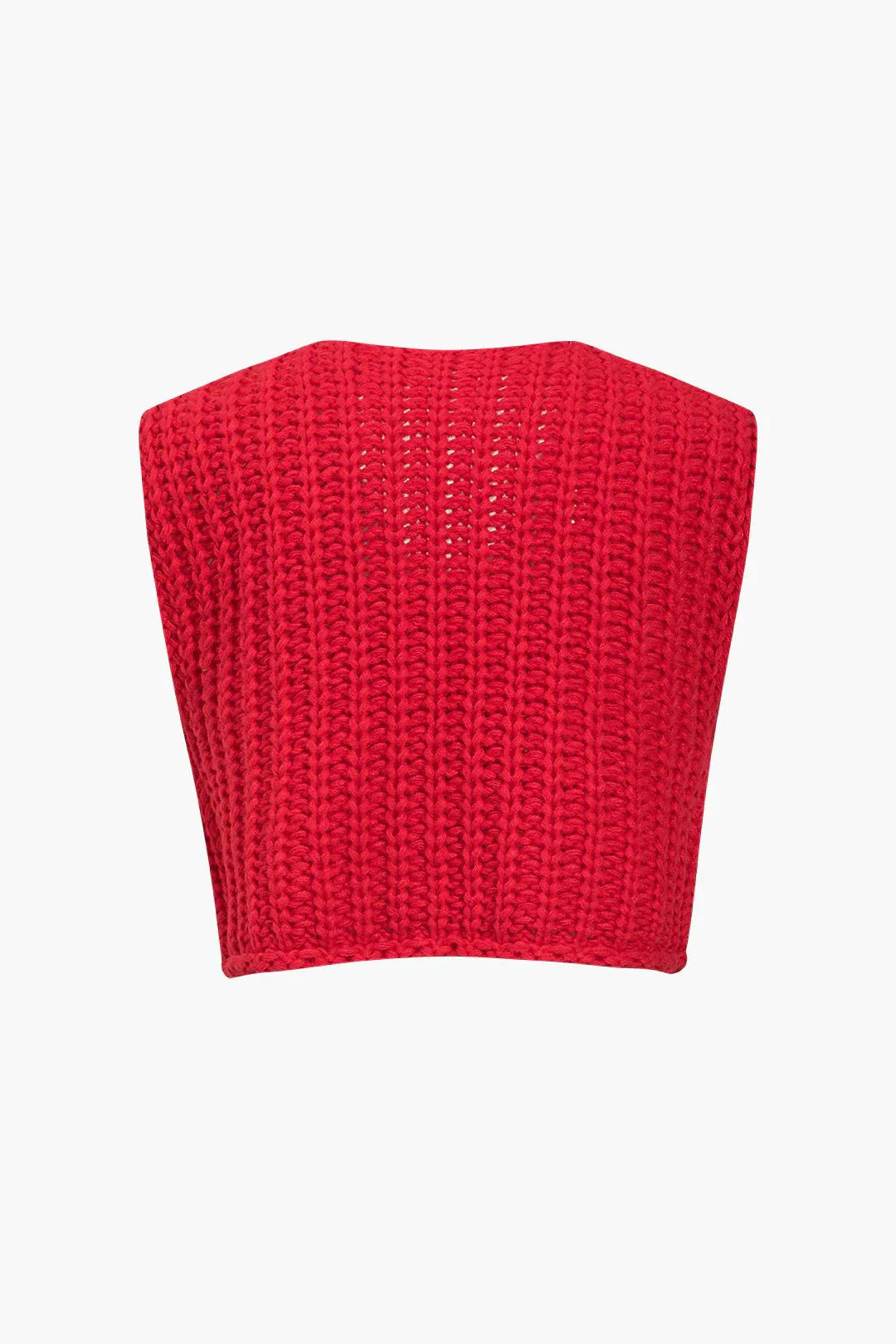 EnzoArcuri Rød Strikket Cardigan til kvinder