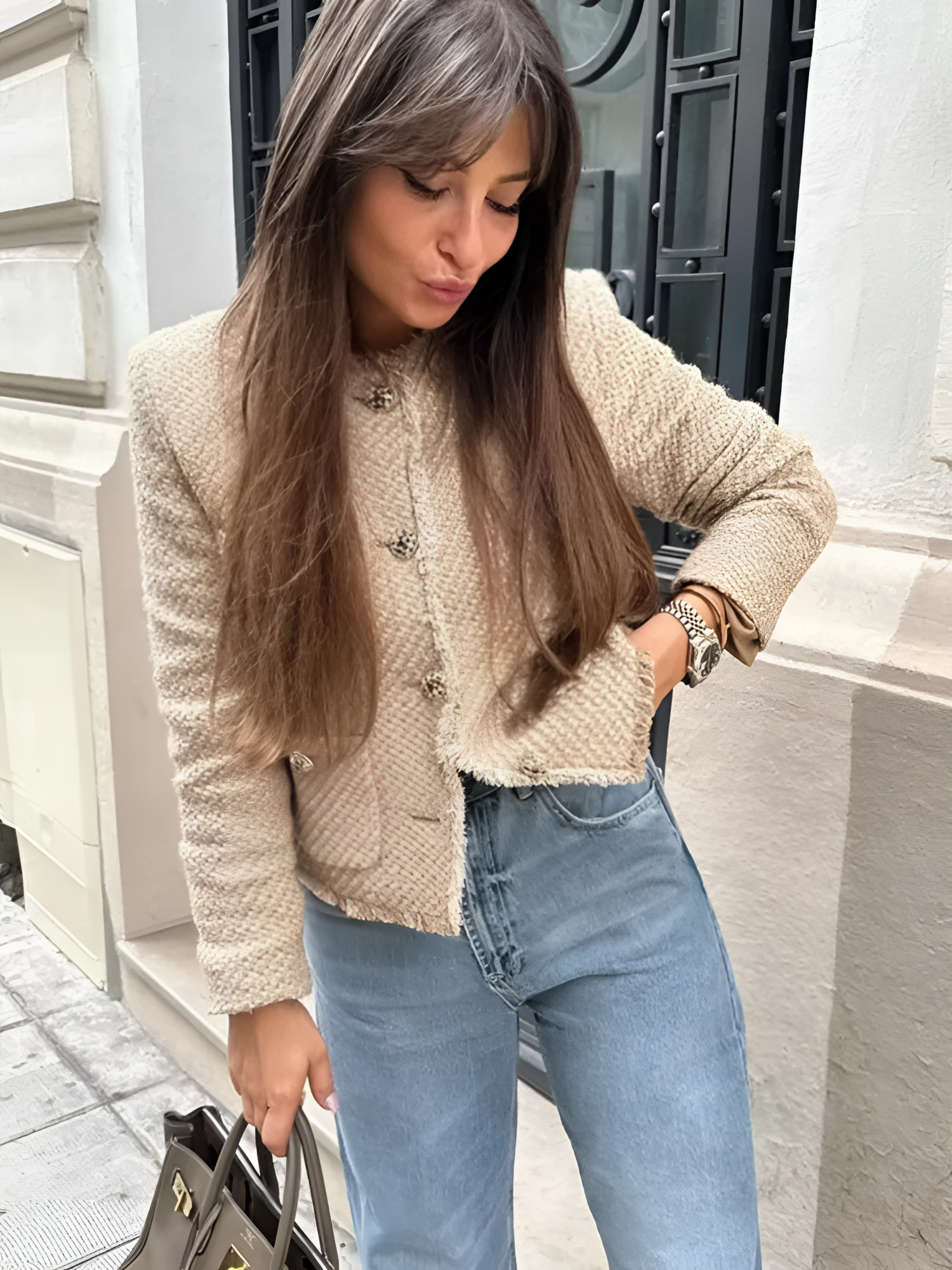 Avani | Kort tweed-jakke
