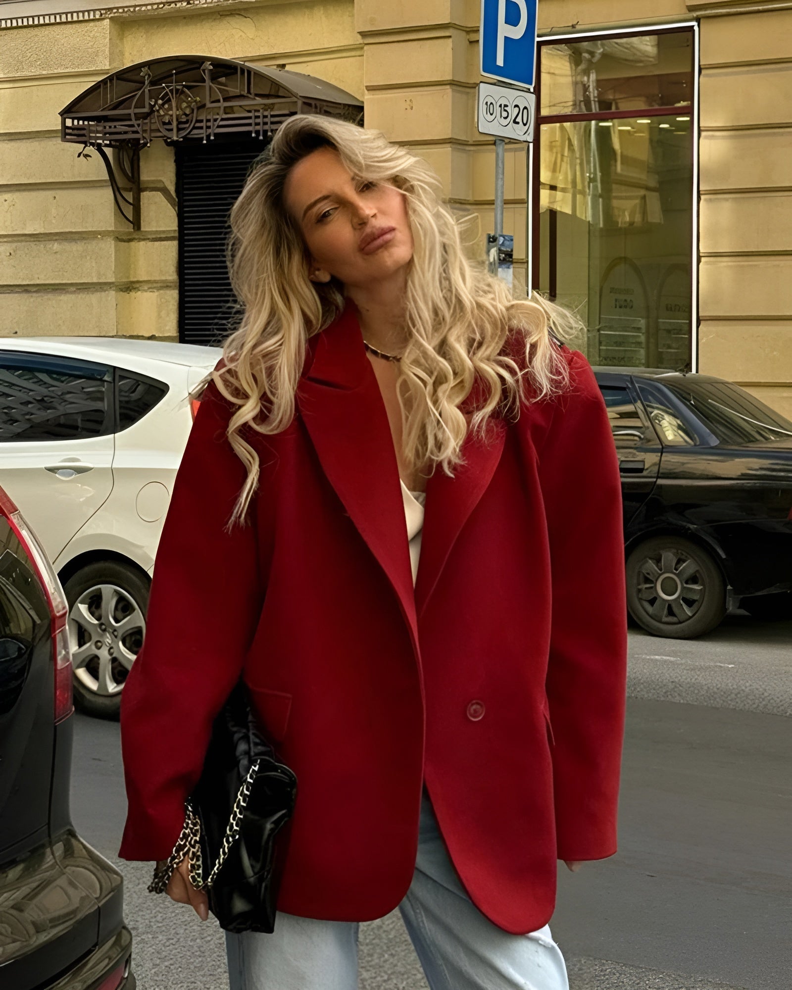 NicolaFerrante Oversized langærmet blazer til kvinder