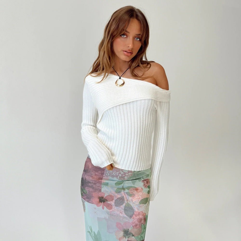 ClaudiaRinaldi Slim-fit striktrøje med revers