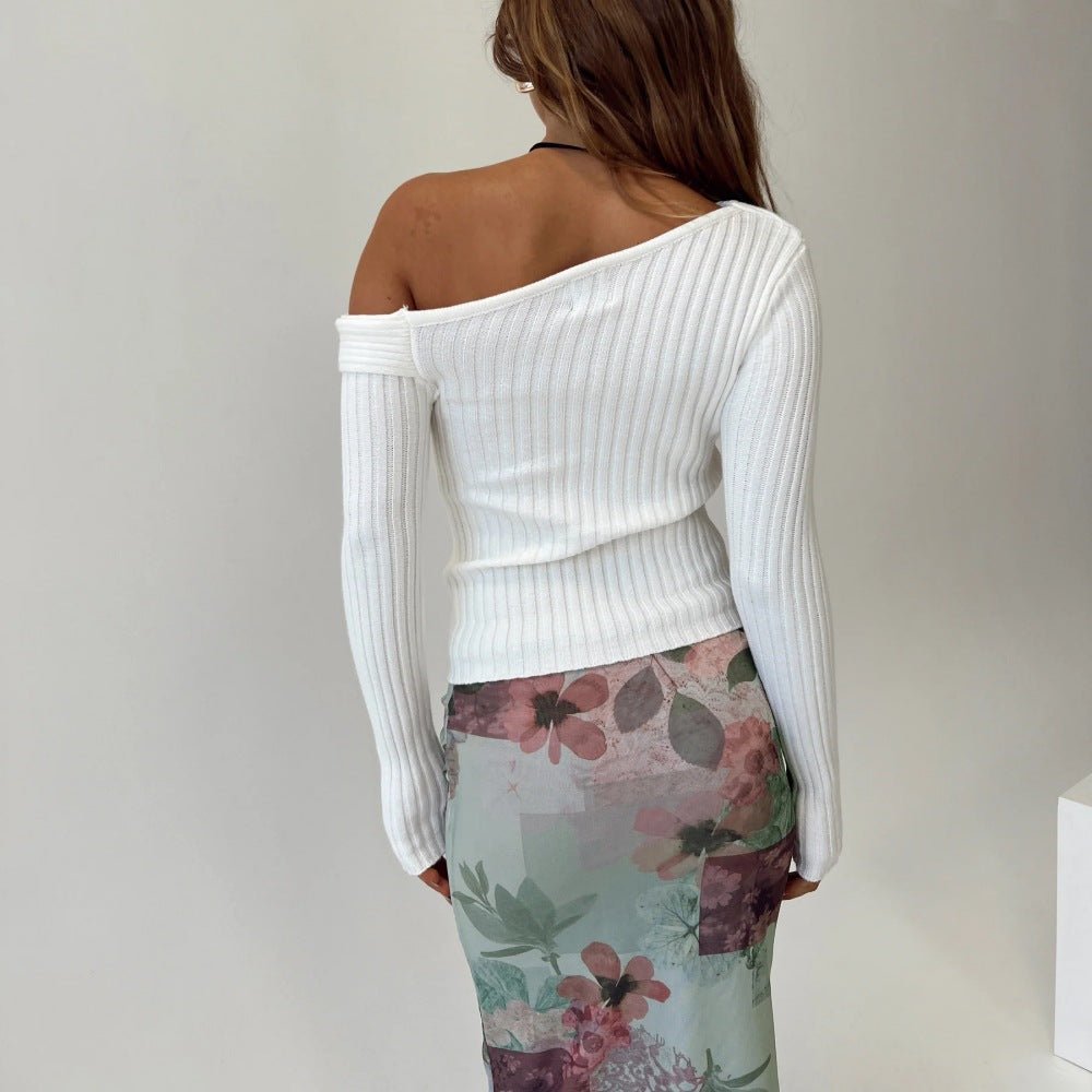 ClaudiaRinaldi Slim-fit striktrøje med revers