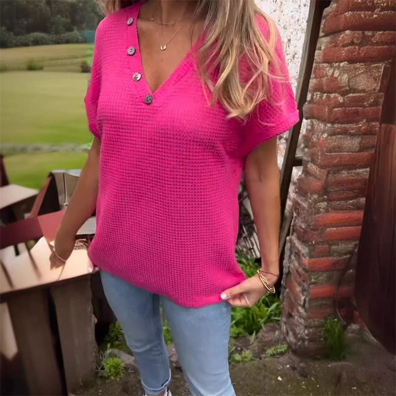 CozyChic™ Top med korte ærmer