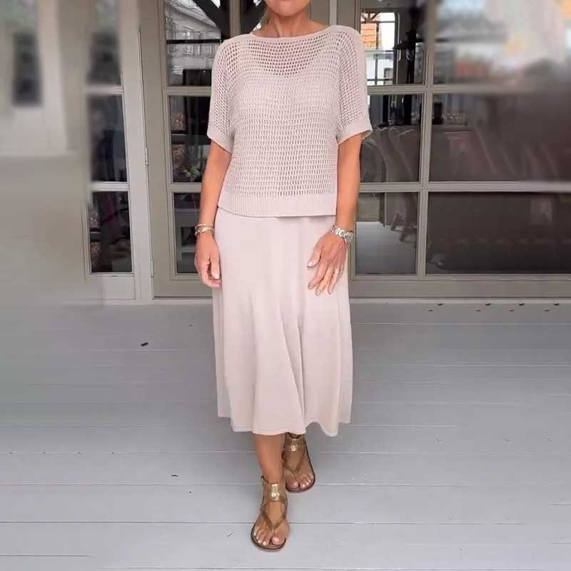 ChiaraPavan Todelt sommerstrikket kjole til kvinder