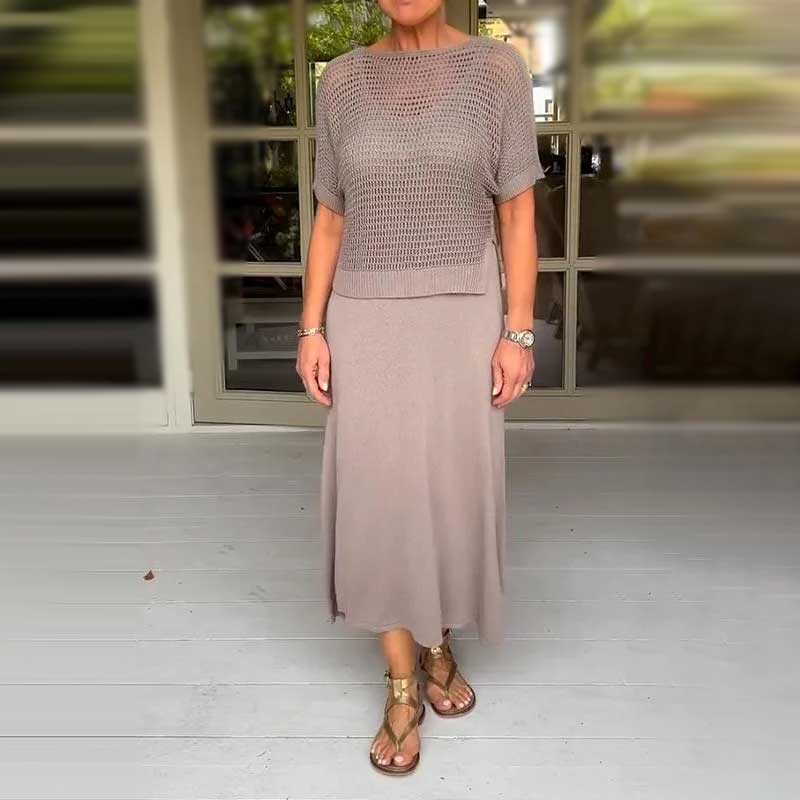 ChiaraPavan Todelt sommerstrikket kjole til kvinder