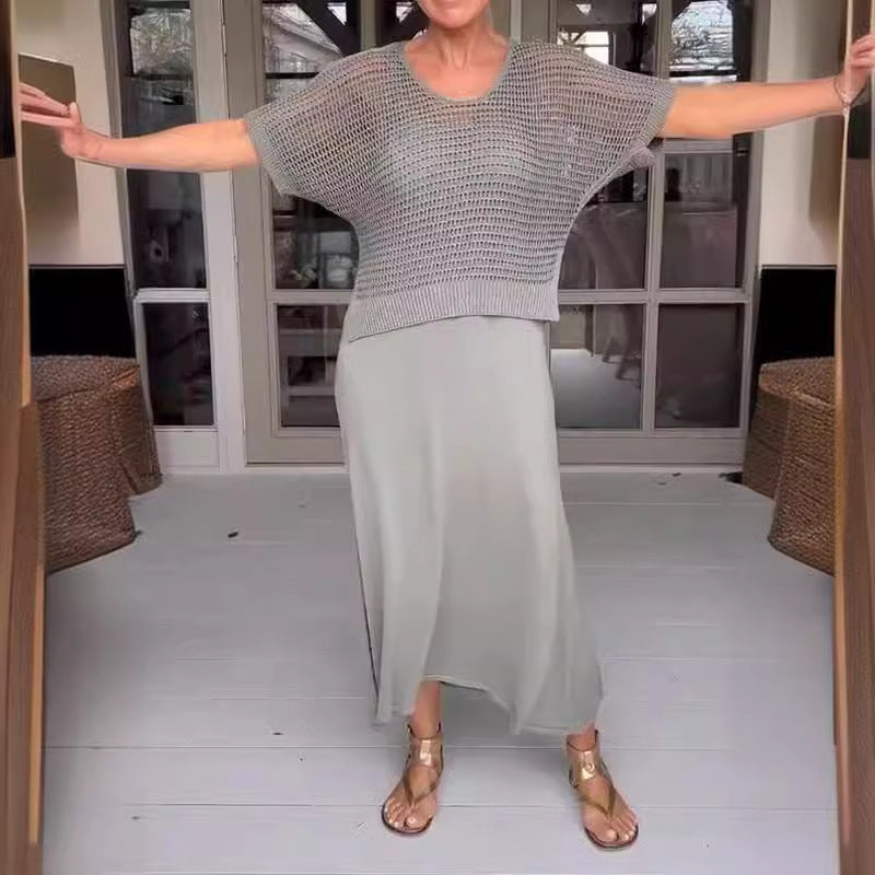 ChiaraPavan Todelt sommerstrikket kjole til kvinder