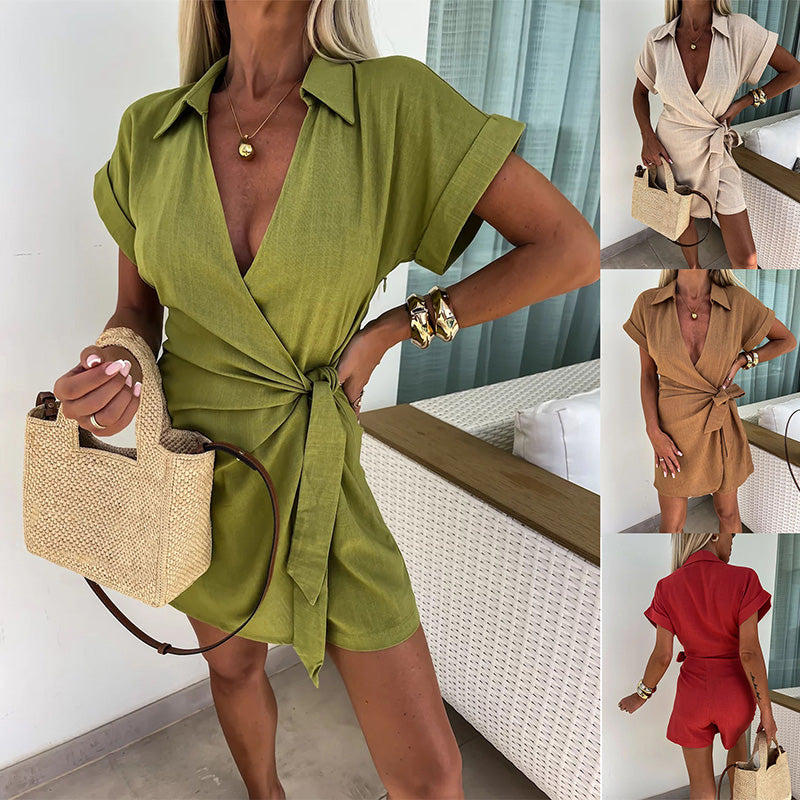 SofiaGalli™ jumpsuit med V-hals