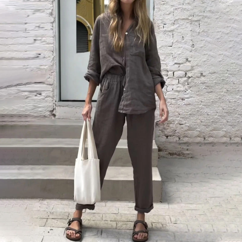 AriannaRusso 2-delt Sæt Med Skjorte Og Bukser