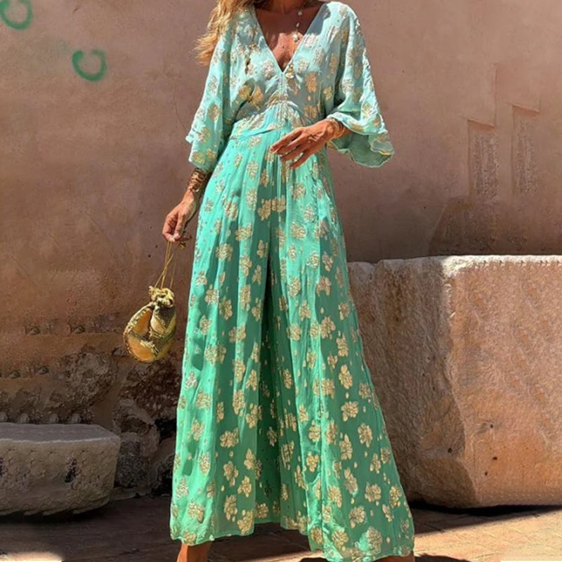 MarcoFerrara Print Wide Flared Jumpsuit