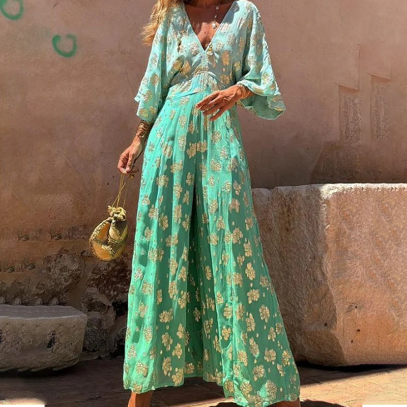 MarcoFerrara Print Wide Flared Jumpsuit