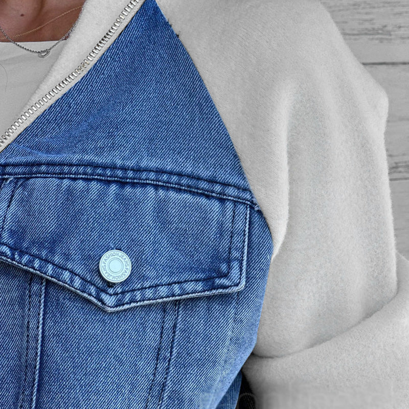 SofiaVitale Denim Splicing Jakker