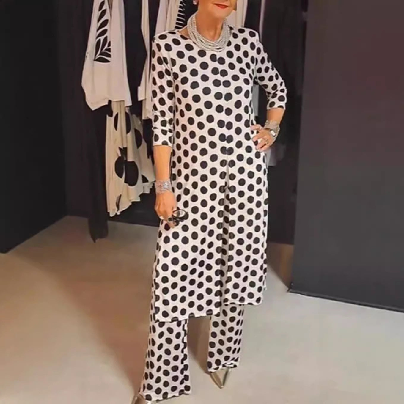 DavideValenti 2-delt Polka Dot