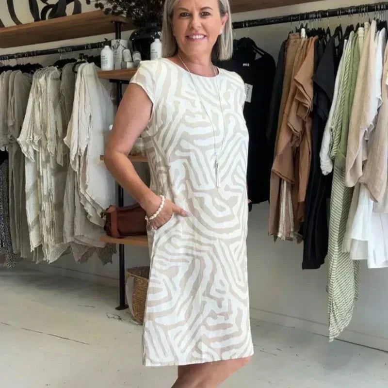 GiulianaVelluto Boho Vintage Casual Print Kjole