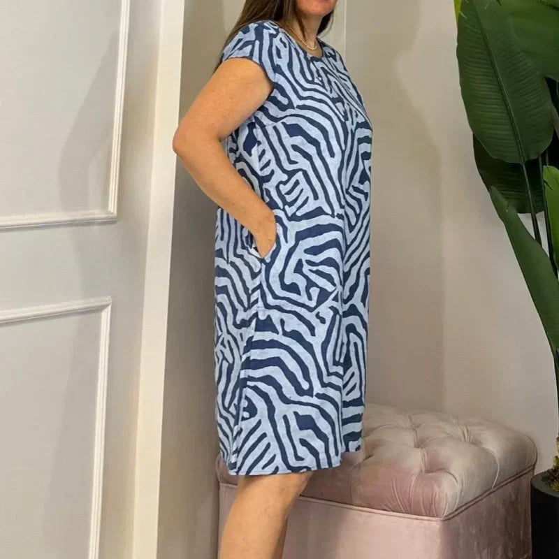 GiulianaVelluto Boho Vintage Casual Print Kjole