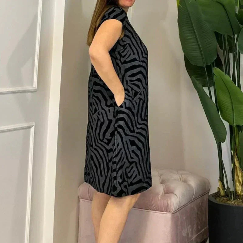 GiulianaVelluto Boho Vintage Casual Print Kjole