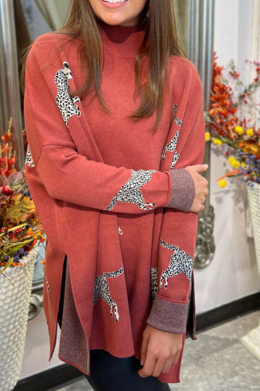 MarcoBellini Langærmet top med leopardprint