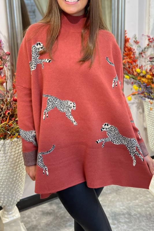 MarcoBellini Langærmet top med leopardprint