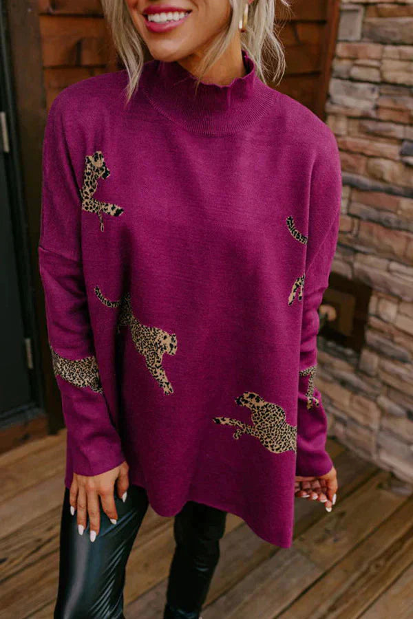 MarcoBellini Langærmet top med leopardprint