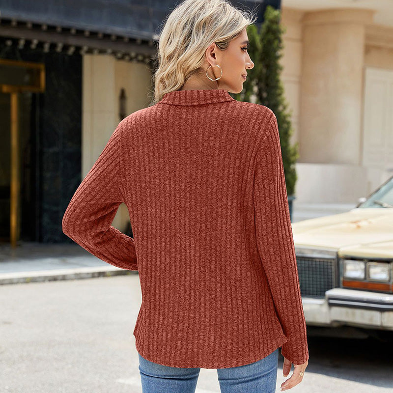 AndreaSartori Sweater med V-hals og krave