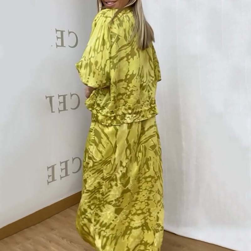 MatteoVerdi Trykt Kjole Todelt Sæt