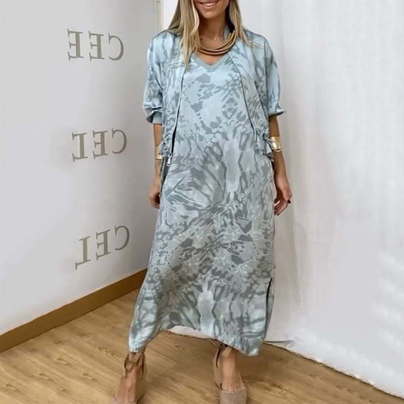 MatteoVerdi Trykt Kjole Todelt Sæt