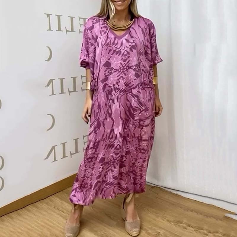 MatteoVerdi Trykt Kjole Todelt Sæt