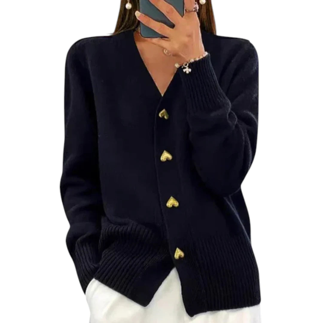 Amina – Elegant Cozy Strikjakke til kvinder