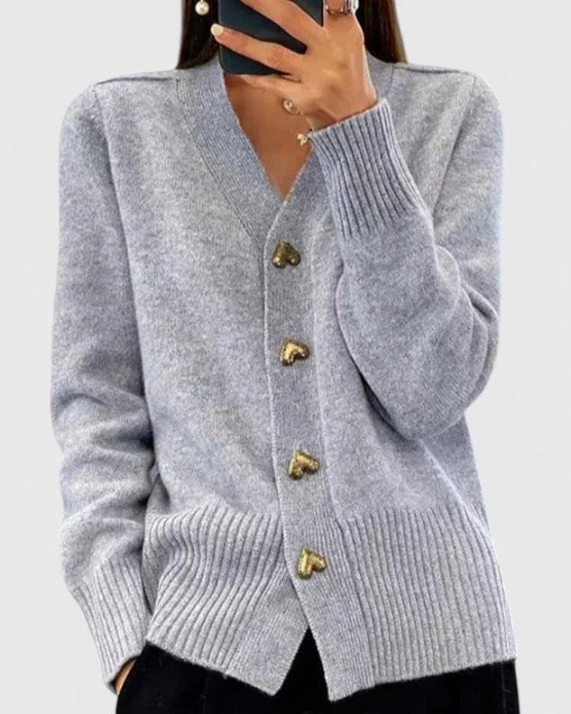 Amina – Elegant Cozy Strikjakke til kvinder