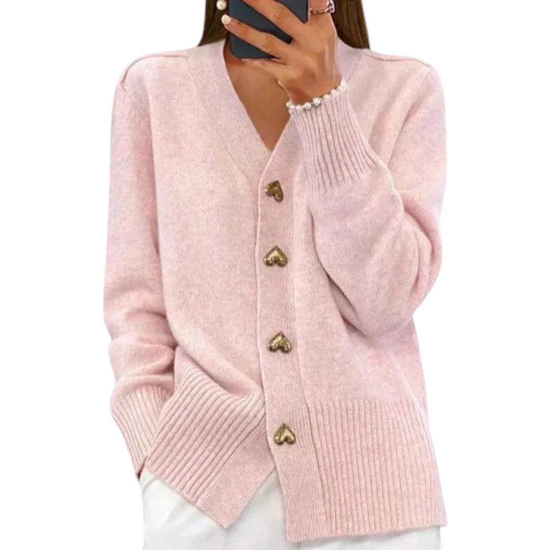 Amina – Elegant Cozy Strikjakke til kvinder