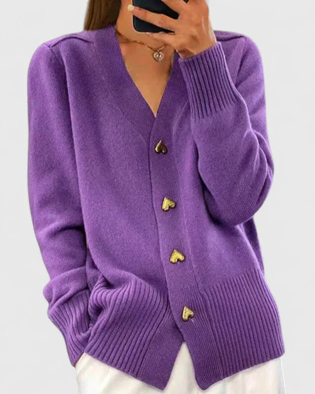 Amina – Elegant Cozy Strikjakke til kvinder