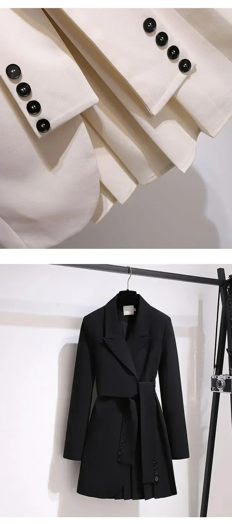 Isabella – Elegant Langfrakke til Kvinder med Bindebælte