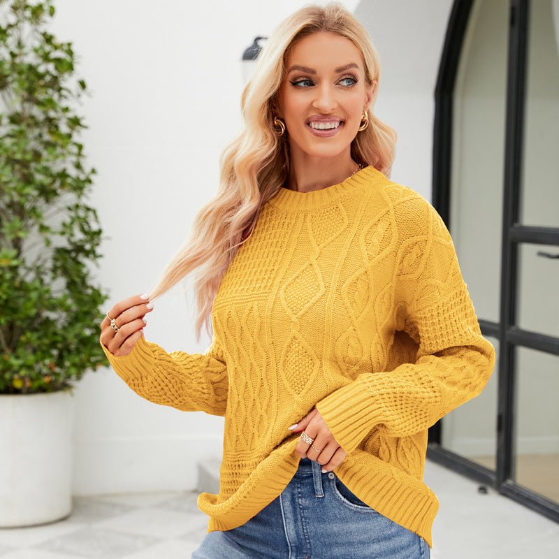 BiancaVerdi Twist Casual Sweater Med Rund Hals