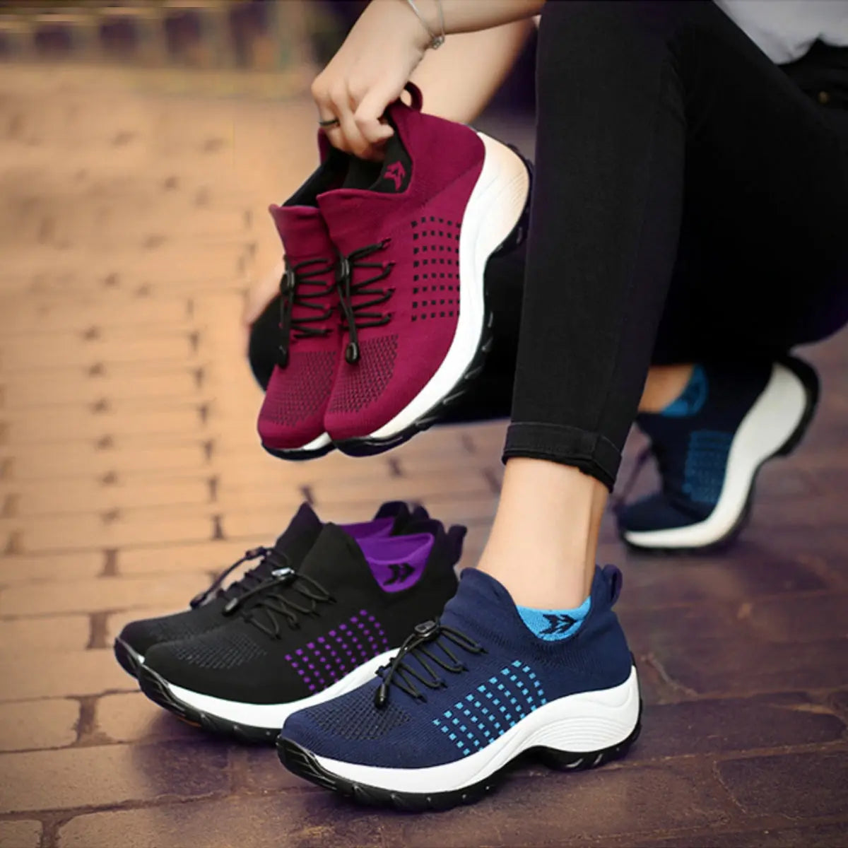 ComfortFlex | Strikkede pude-sko Luxia