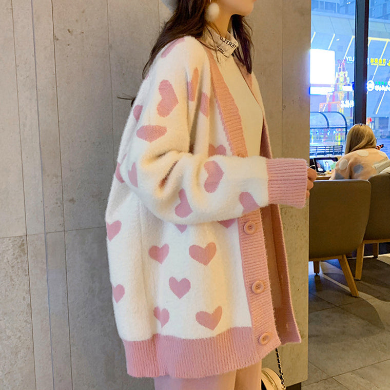 Joy - Heart Cardigan til damer