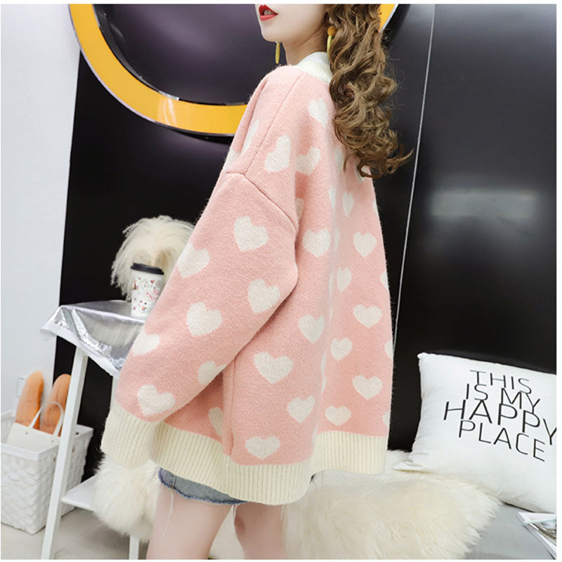 Joy - Heart Cardigan til damer