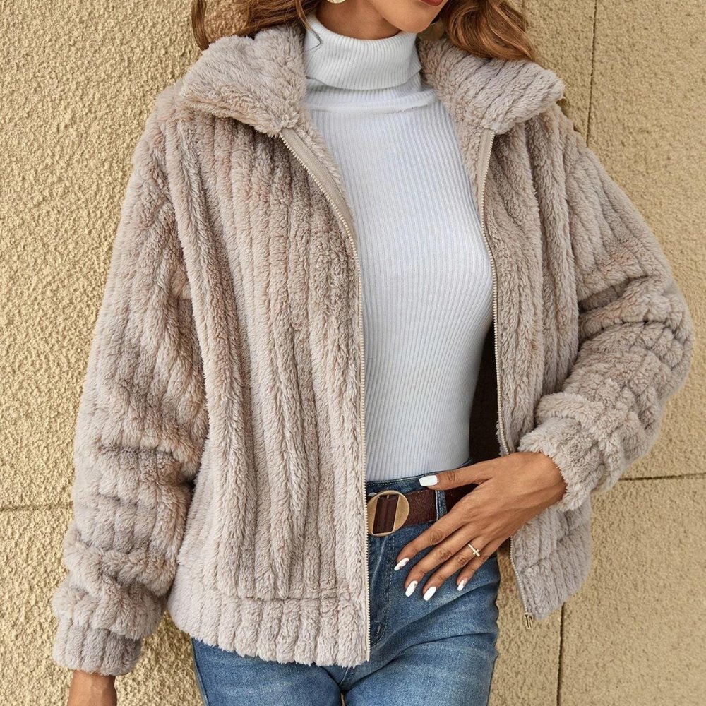 ElenaFerraro Casual Pluch Cardigan til kvinder