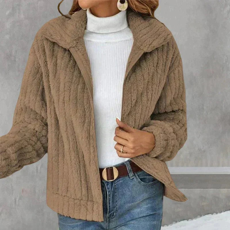 ElenaFerraro Casual Pluch Cardigan til kvinder