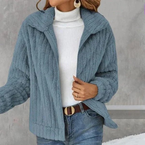 ElenaFerraro Casual Pluch Cardigan til kvinder