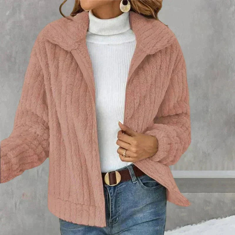 ElenaFerraro Casual Pluch Cardigan til kvinder