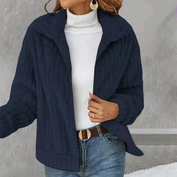 ElenaFerraro Casual Pluch Cardigan til kvinder