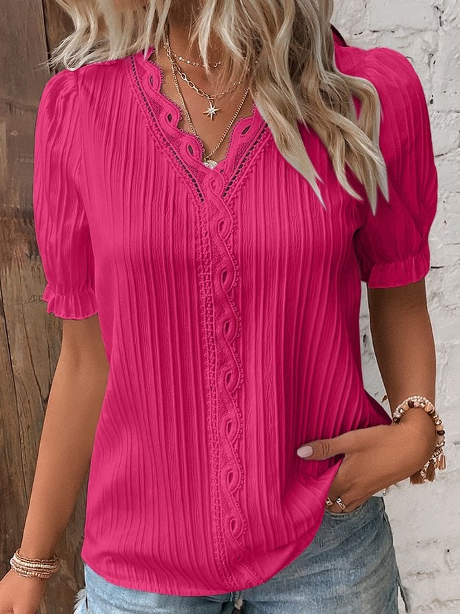 Leoni™ Bluse med V-hals