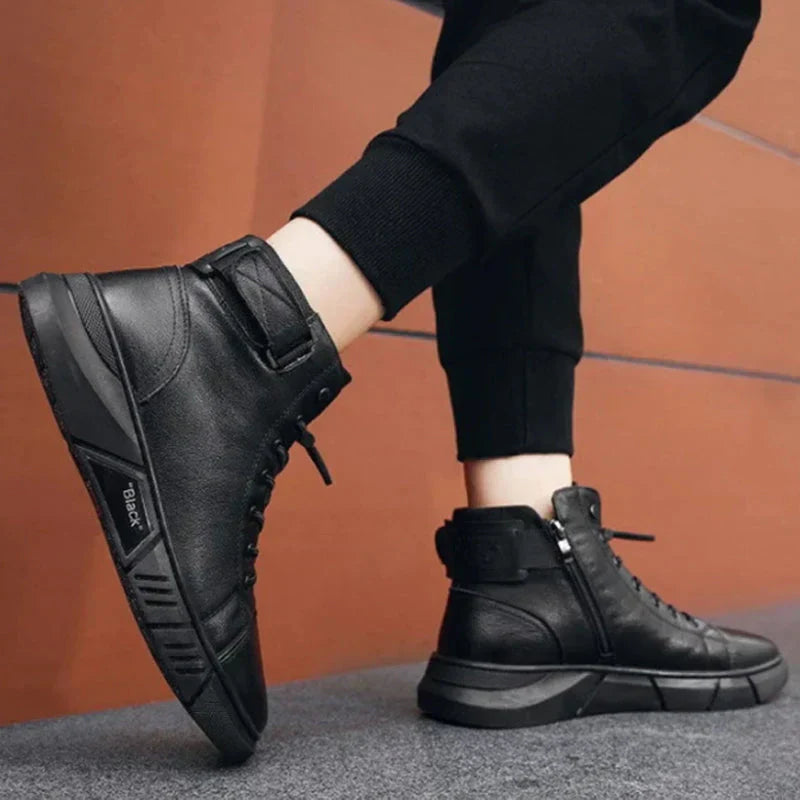 Lorenzo – Minimalistiske Sorte Herresneakers