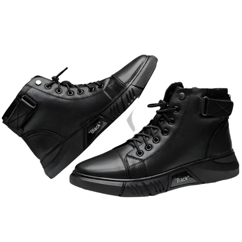 Lorenzo – Minimalistiske Sorte Herresneakers