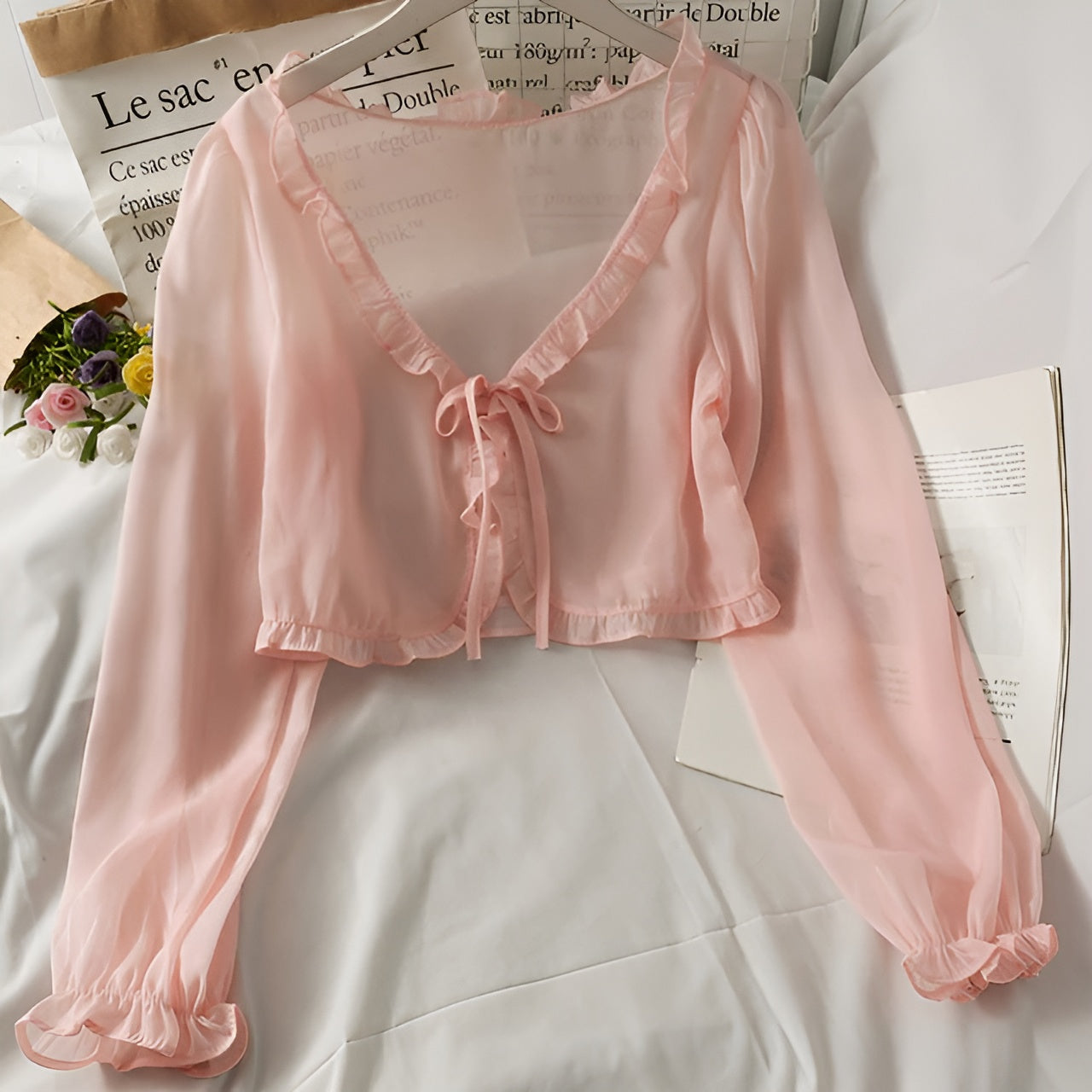 Celeste – Elegant V-Hals Forårsbluse til Kvinder