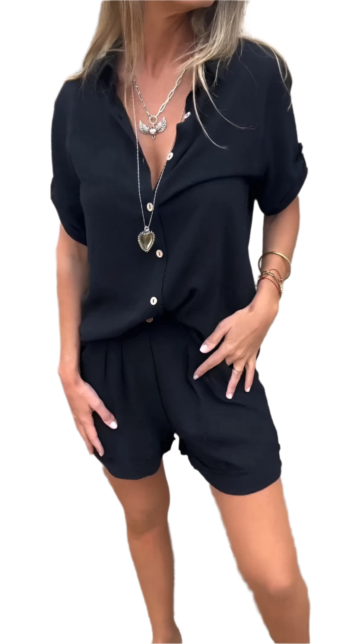 Chiara – Løstsiddende Sæt med Bluse og Bukser til Kvinder