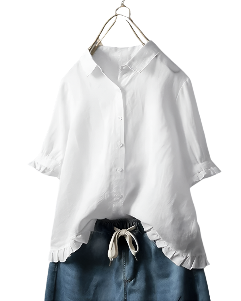 Isabella – Let Drape Damebluse i Luksusdesign