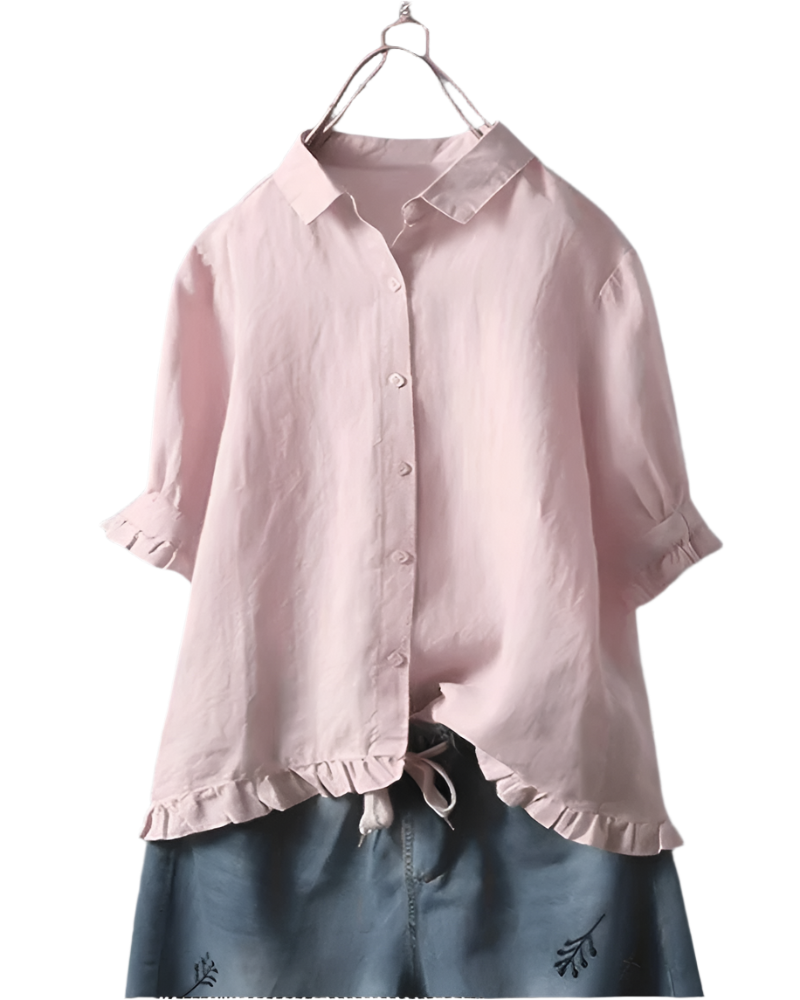 Isabella – Let Drape Damebluse i Luksusdesign