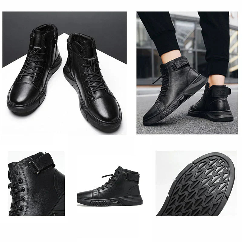 Lorenzo – Minimalistiske Sorte Herresneakers