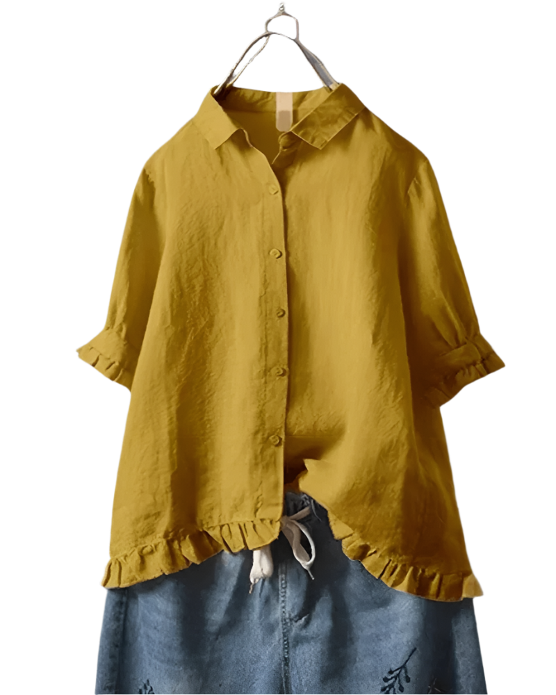 Isabella – Let Drape Damebluse i Luksusdesign