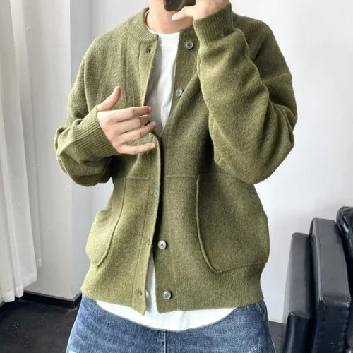 Matteo – Herrecardigan i Cashmereblanding med Knaplukning